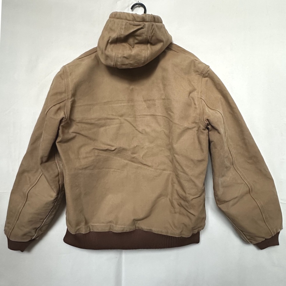 Carhartt Mens Loose Fit Duck Active Jacket Brown OJ0140-M Made in USA Distressed - Picture 9 of 16